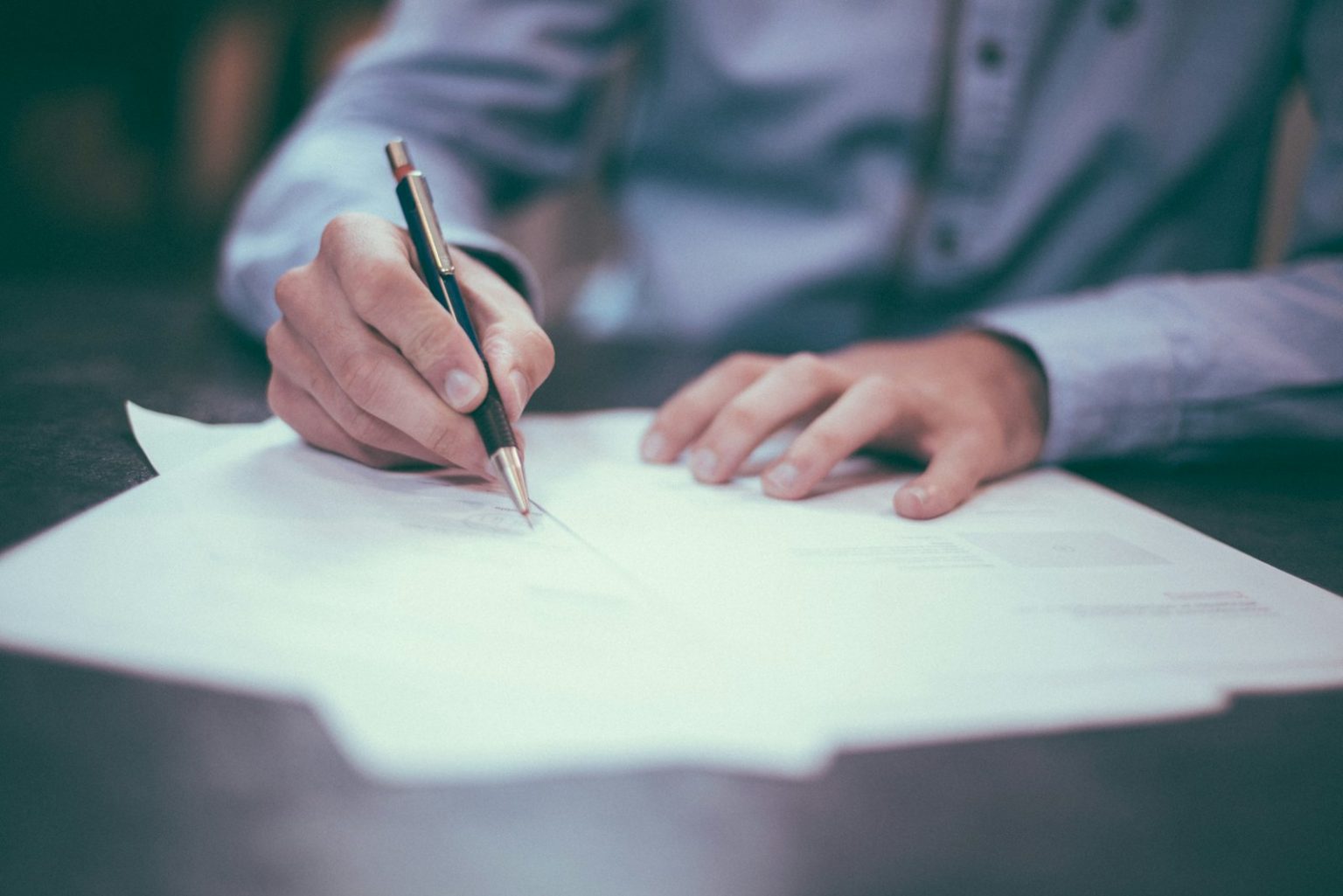Signing an insurance policy